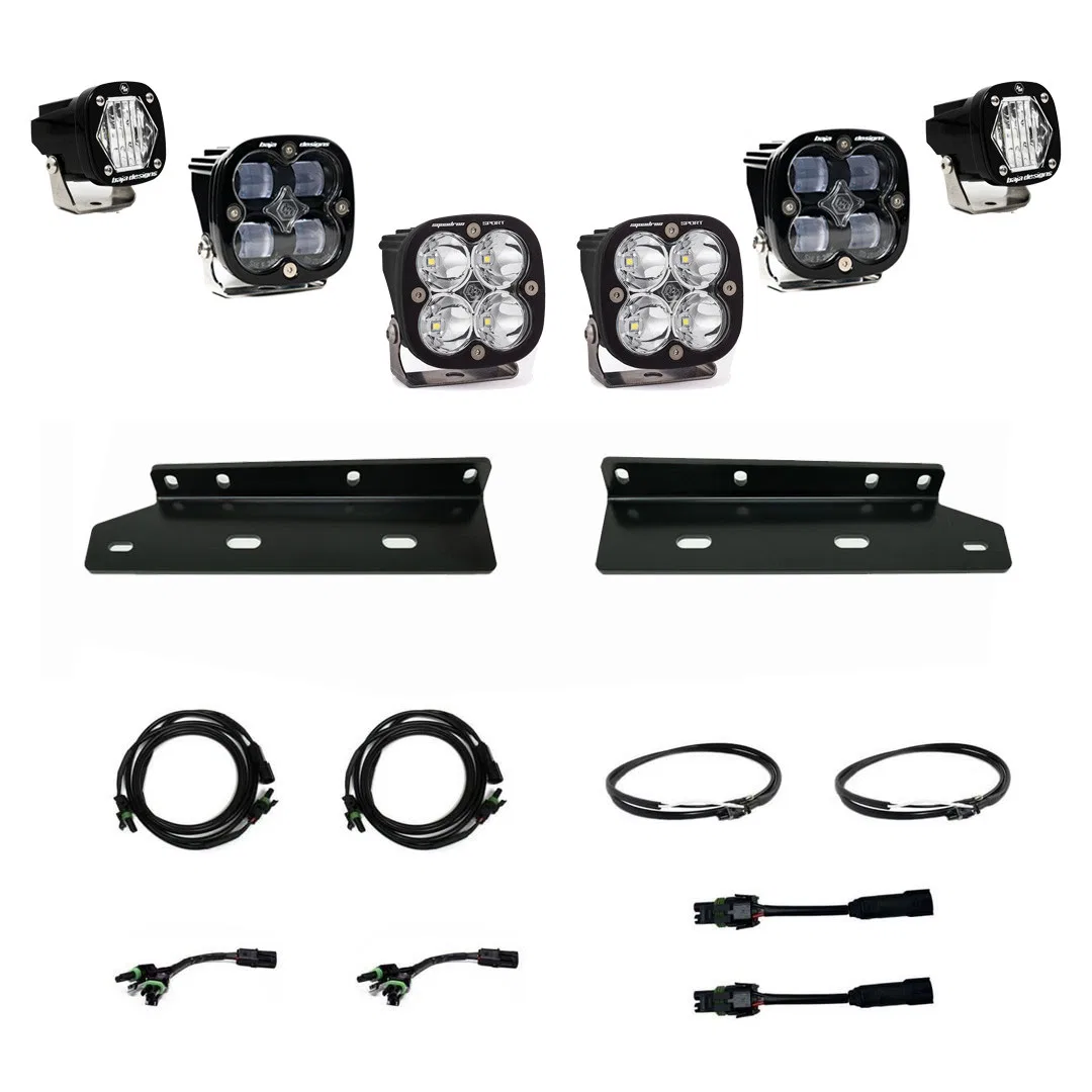 448055 – BAJA DESIGN Driving/ Fog Light, LED Bulb Driving Combo/ Wide Cornering/ Spot Beam 3150 Lumens Squadron Sport...